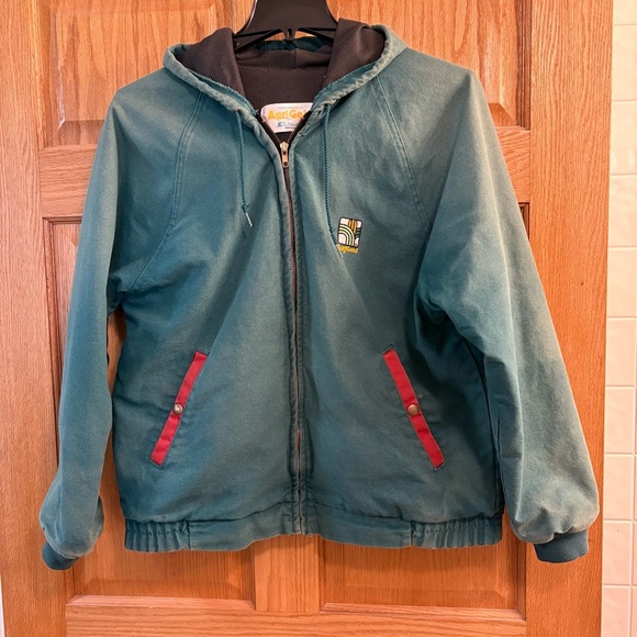 VTG AgriGold Green Canvas Jacket Workwear Men’s Large Agricultural Farm Work USA - Picture 1 of 7